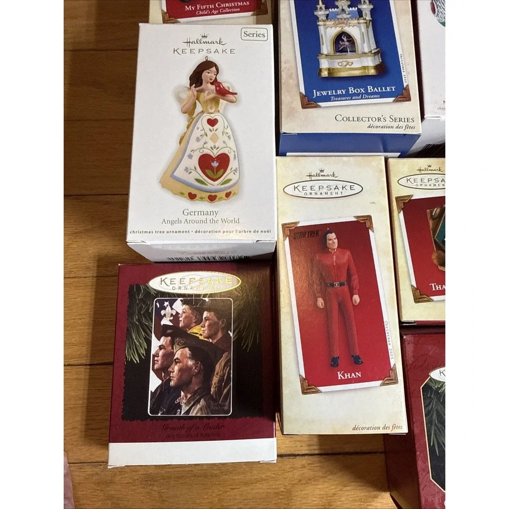 Hallmark Keepsake Ornament Lot of 22 Star Wars Star Trek Sports 1996-2018